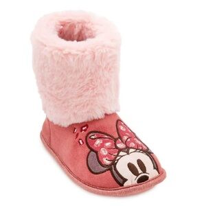 Disney Store Minnie Mouse Pink Bootie Slippers 13/1